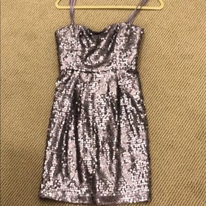 BCBGmaxazria sequin strapless cocktail dress
